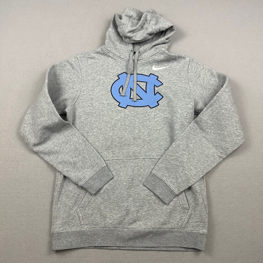 North Carolina Tar Heels Hoodie Men Medium Gray Heather Nike Sweatshirt NCAA M